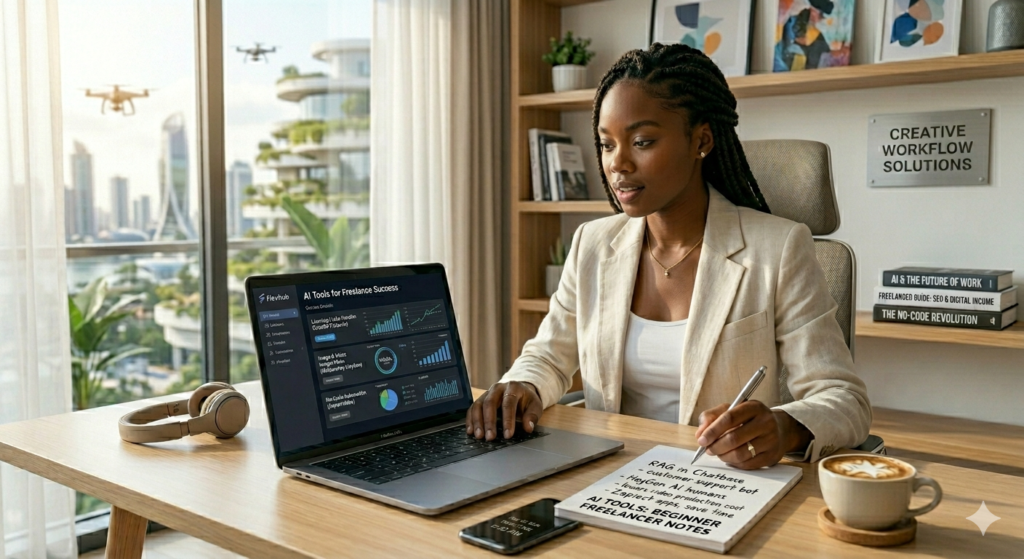 Making Money Online through Freelancing with AI.