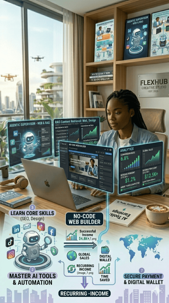 Freelancer using no-code tools